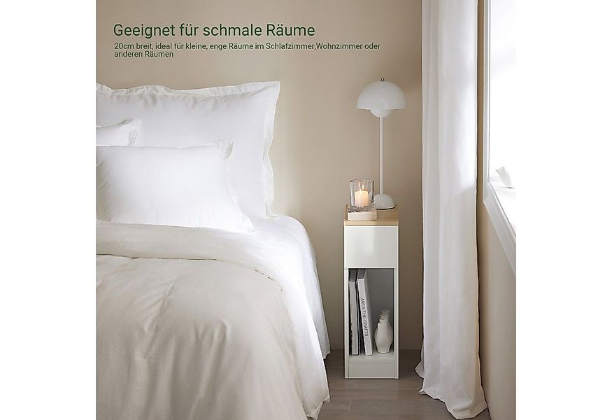SoBuy Nachttisch FBT111, Beistelltisch mit Schublade und Ablage, Nightstand günstig online kaufen