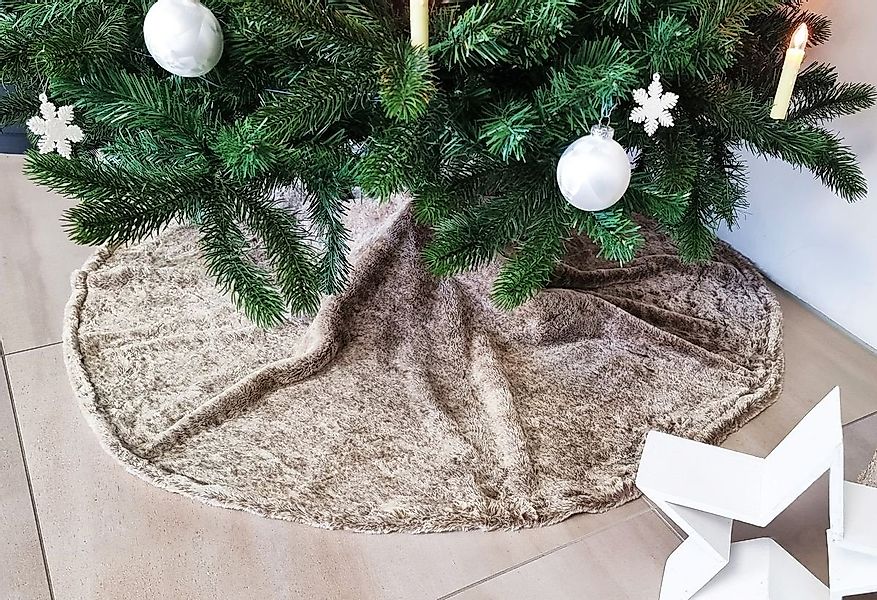 JACK Weihnachtsbaumdecke Kuschlige Christbaumdecke Rund Ø 120cm Weihnachtsb günstig online kaufen