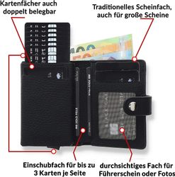 Solo Pelle Mini Geldbörse Q-Wallet Leder günstig online kaufen