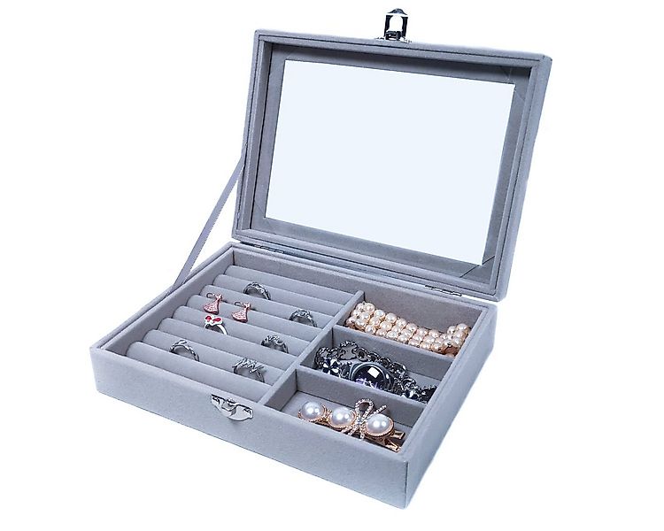 Yudu Aufbewahrungsbox Schmucktablett Schmucklade Schmuckkästchen mit Glasde günstig online kaufen