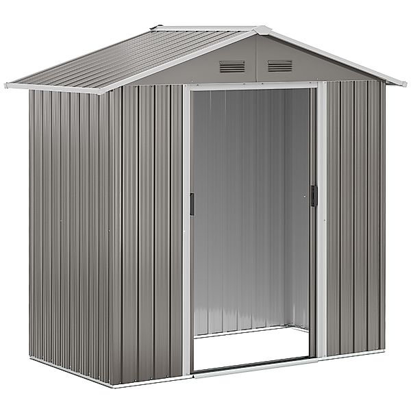 Outsunny Metall Gartenhaus 1,8 m², Metall Geräteschuppen, 194 x 110 x 184 c günstig online kaufen