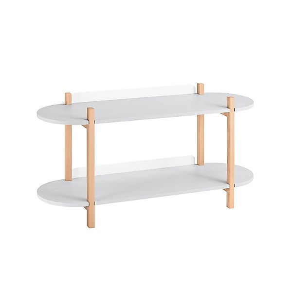 SoBuy Bücherregal Multifunktionales Regal Standregal mit 2 Ablagen HSTR01-H günstig online kaufen