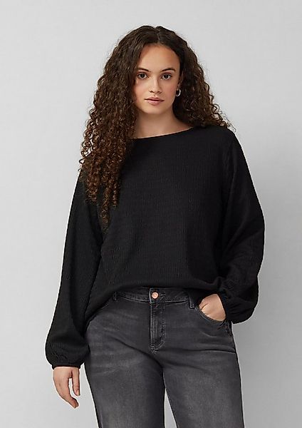 QS Langarmshirt T-Shirt Shirt aus strukturierter Ware günstig online kaufen