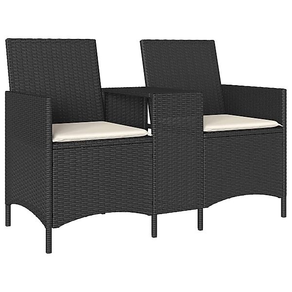 vidaXL Loungesofa Gartensofa 2-Sitzer mit Tisch günstig online kaufen