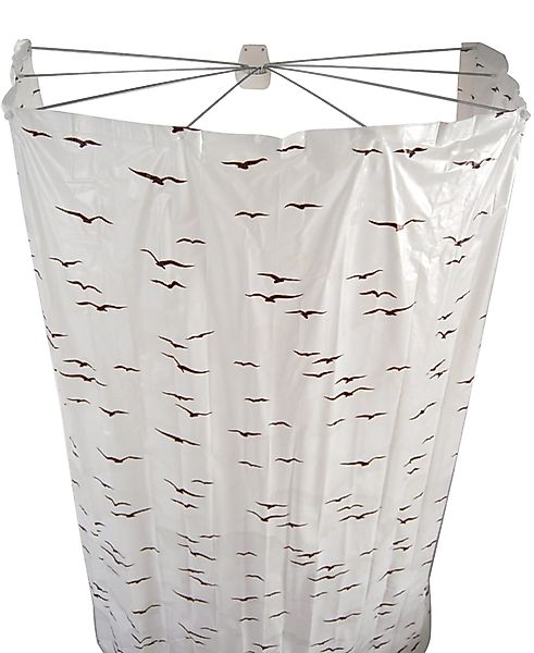 Ridder Duschvorhang Ombrella Sylt Weiß-beige Breite günstig online kaufen