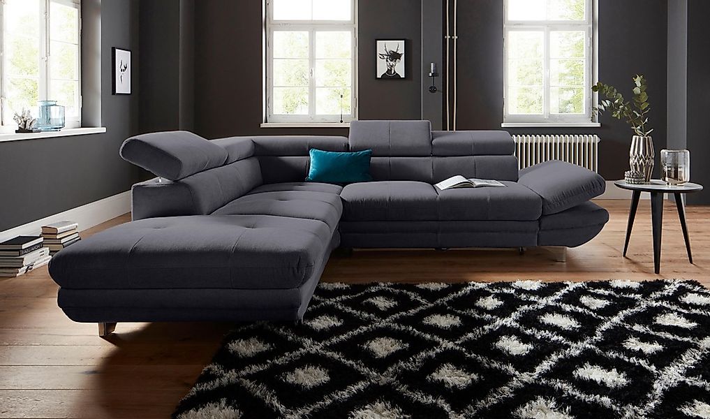COTTA Ecksofa "Enterprise L-Form", mit Arm- & Kopfteilverstellung, wahlweis günstig online kaufen