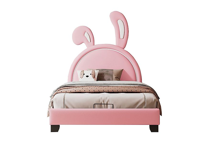 Flieks Polsterbett, Kinderbett Einzelbett in Hasenohrform Kunstleder 90x200 günstig online kaufen