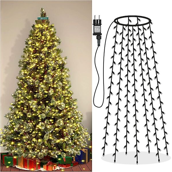 Rosnek LED-Baummantel Stern-Topper, wasserdicht, 8 Modi, günstig online kaufen