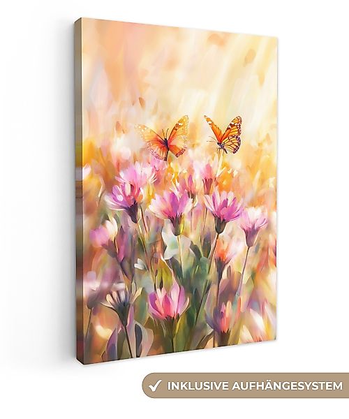 OneMillionCanvasses® Leinwandbild Schmetterlinge - Orange - günstig online kaufen