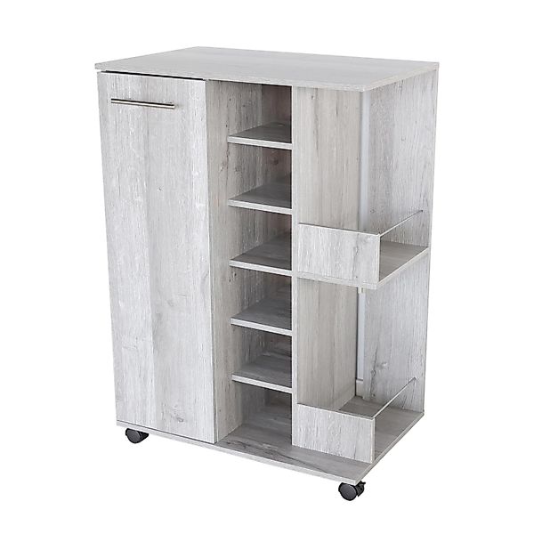 Better Home Küchenwagen Flaschenregal Weinschrank Weinregal grau 37x60x82 c günstig online kaufen