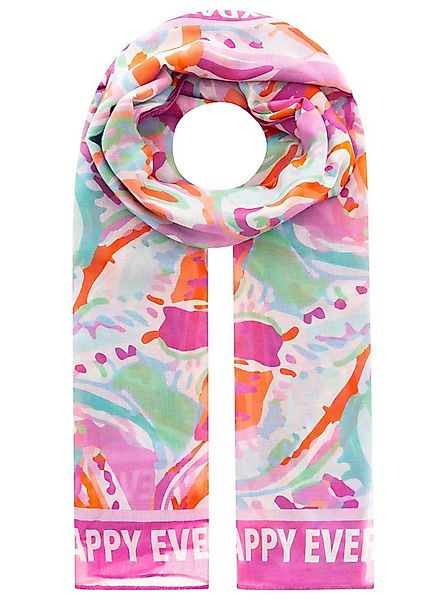 Zwillingsherz Schal "Be Happy Everyday, farbenfrohes grafisches Muster mit günstig online kaufen