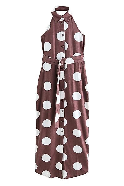 Next Midikleid Neckholder-Midikleid aus Leinengemisch (1-tlg) günstig online kaufen