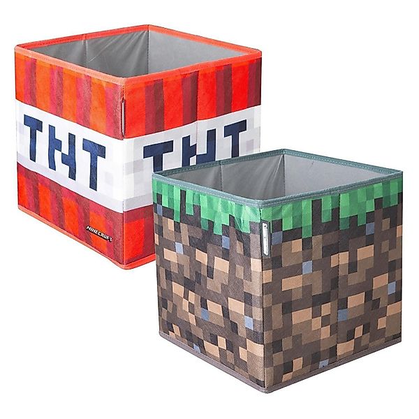 Aufbewahrungsbox 2er Set MINECRAFT, Mehrfarbig, Stoff, günstig online kaufen