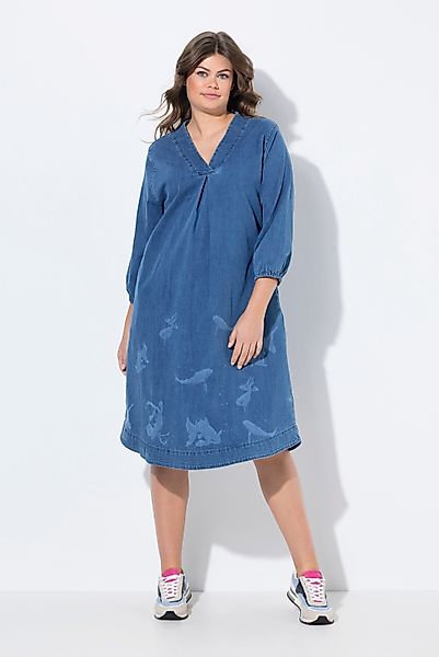 Laurasøn Jerseykleid Denim Kleid 3/4 Arm günstig online kaufen