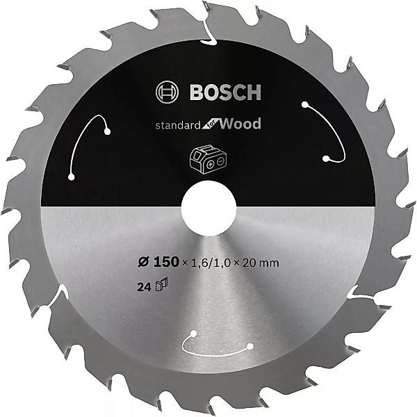Bosch Kreissägeblatt für Akkusägen Standard for Wood 24 Zähne günstig online kaufen