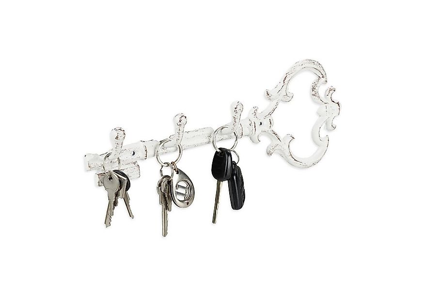 relaxdays Schlüsselbrett Vintage, weiß günstig online kaufen