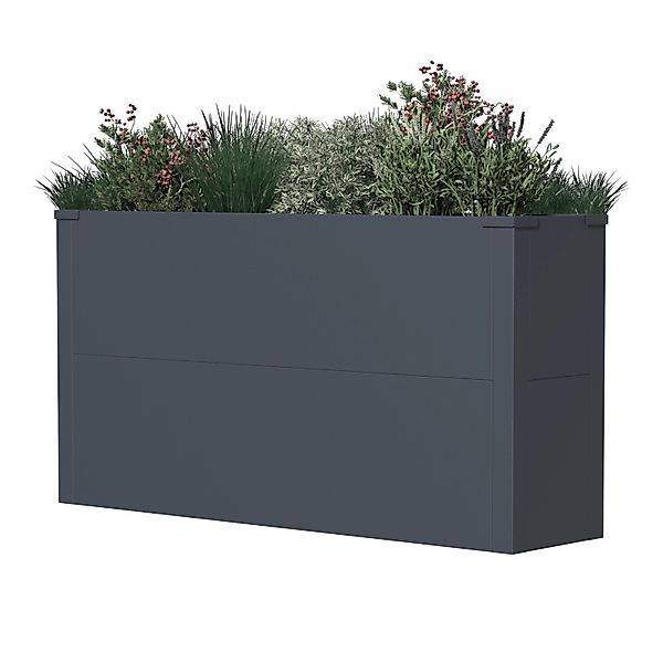 Westmann Pflanzkübel Talus Metall L 25 cm x 100 cm x 52 cm Anthrazit günstig online kaufen