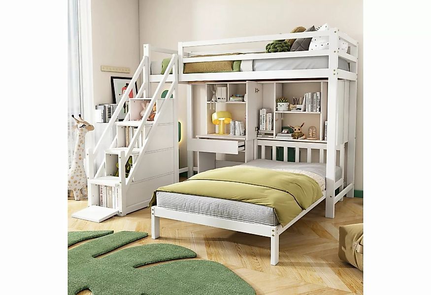 Celya Kinderbett Doppelbett, multifunktionales Kinderbett, Stauraumfunktion günstig online kaufen
