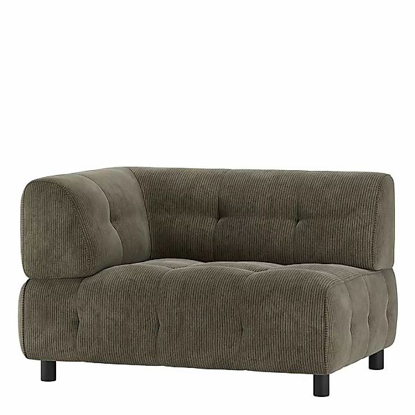 Einsitzer Modulsofa Element aus Cord Blassgrün modernem Design günstig online kaufen