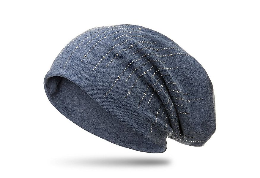 Caspar Beanie MU142 Mütze mit stylischen Strass Streifen und warmem Flanell günstig online kaufen