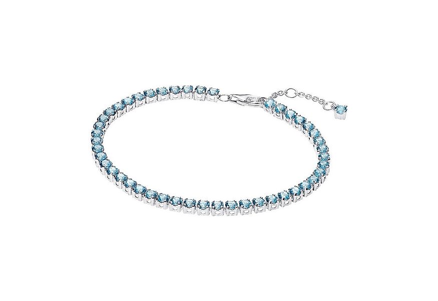 Pandora Tennisarmband Damen-Tennisarmband Hellblau Silber günstig online kaufen
