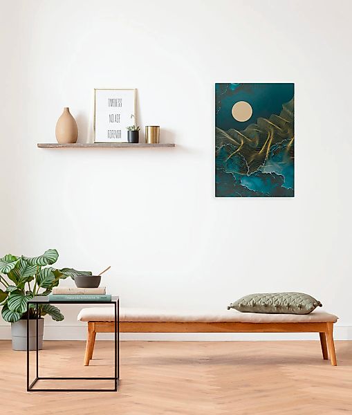 Komar Leinwandbild "Moon Waves - Größe 40 x 60 cm" Natur 1 Stk. tlg. Keilra günstig online kaufen