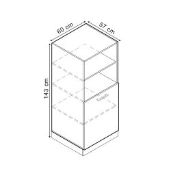 Vicco Herdumbauschrank R-Line, Artisan-Eiche/Anthrazit, 60 cm günstig online kaufen