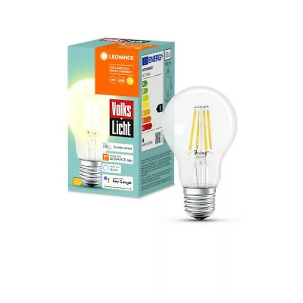LEDVANCE SMART+ LED VOLKSLICHT CLASSIC A 60 BOX DIM Warmweiß Bluetooth Klar günstig online kaufen