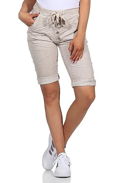 CLEO STYLE Bermudas Damen Bermuda 20828 34-38 Beige günstig online kaufen