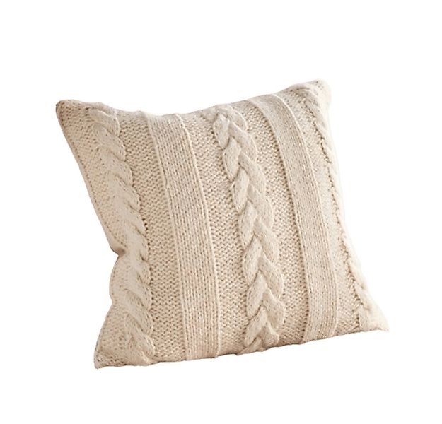 Home-trends24.de Kissenhülle Strickmuster Beige Kissenbezug Deko Kissen 45 günstig online kaufen