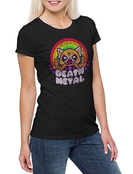 Urban Backwoods Print-Shirt Death Metal Damen T-Shirt Yeti Aggretsuko Fun H günstig online kaufen