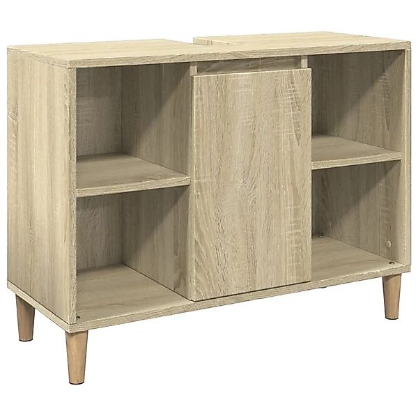 vidaXL Badschrank Sonoma-Eiche 80x33x60 cm Holzwerkstoff 857131 günstig online kaufen