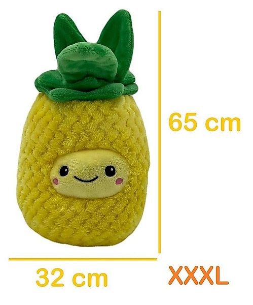 soma Kuscheltier Plüsch-Kissen Ananas XXL 65 cm Sofa-Rückenkissen Rund Lebe günstig online kaufen