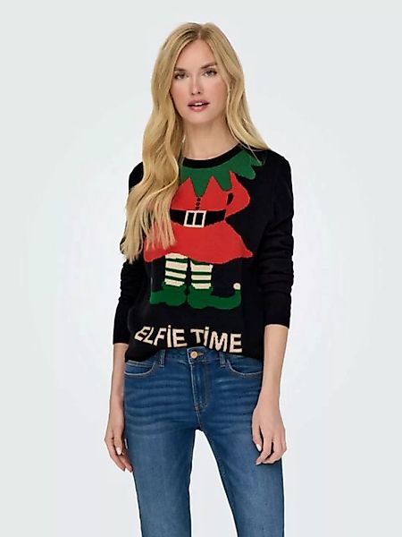 ONLY Weihnachtspullover ONLXMAS SELFIE LS O-NECK BOX KNT günstig online kaufen