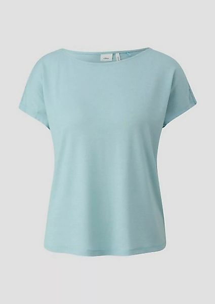 s.Oliver BLACK LABEL Kurzarmshirt T-Shirt aus Viskosemix mit Glitzergarn Gl günstig online kaufen