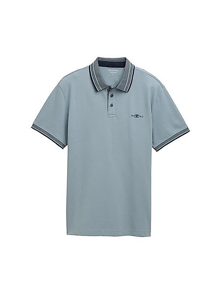TOM TAILOR Poloshirt Poloshirt mit kontrastierenden Streifen und Logo Polo günstig online kaufen