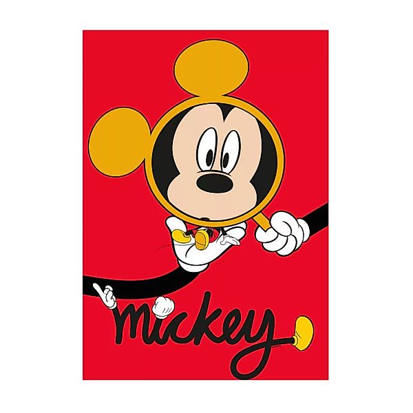 Komar Wandbild Mickey Mouse Magnifying Glass Disney B/L: ca. 30x40 cm günstig online kaufen