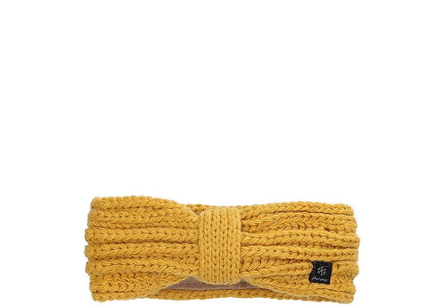 Antonio Strickmütze Antonio Damen Strick Stirnband mit Fleece yellow (1-St) günstig online kaufen