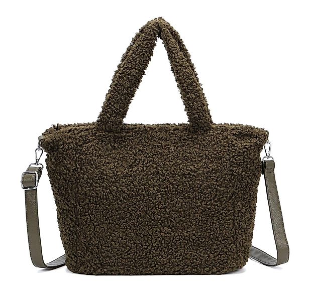 ITALYSHOP24 Schultertasche DAMEN TEDDY Plüsch Shopper günstig online kaufen