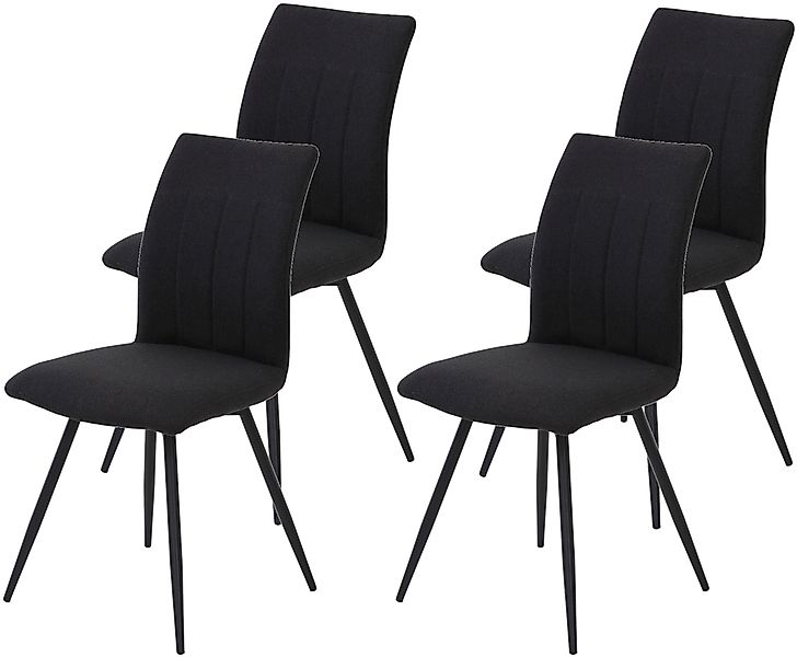HELA Drehstuhl »Vierfußstuhl RIO«, (Set), 4 St., Webstoff, Esszimmerstuhl, günstig online kaufen