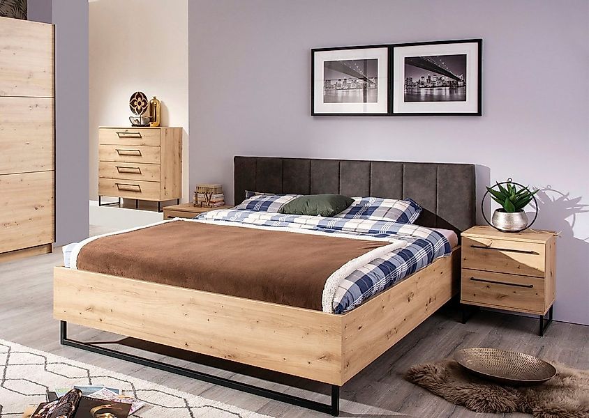 INOSIGN Bettgestell Sardinia, FSC-zertifizierter Holzwerkstoff, mit gepolst günstig online kaufen