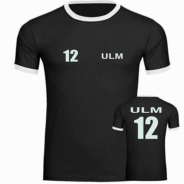 multifanshop T-Shirt Kontrast Ulm - Trikot Nummer 12 - Männer günstig online kaufen