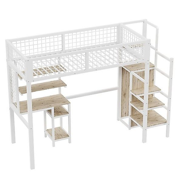 Fanttik Etagenbett Hochbett mit Sicherheitsleiter, Kleiderschrank und Compu günstig online kaufen