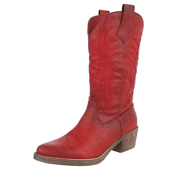 Ital-Design Eleganter Westernstiefel mit Stickerei für Damen Westernstiefel günstig online kaufen