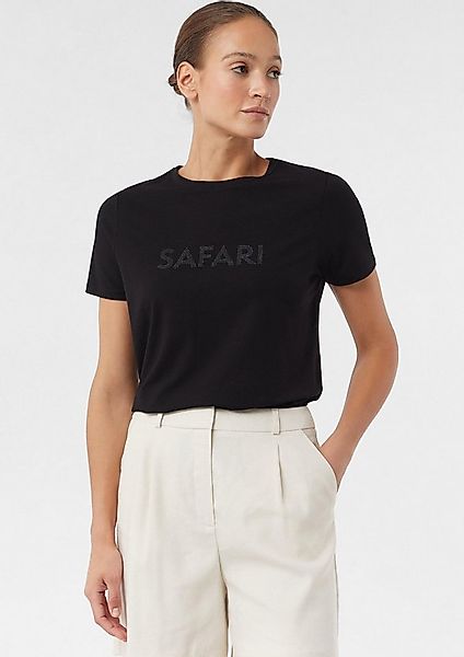 comma Kurzarmshirt T-Shirt T-Shirt aus Baumwollmix mit Artwork günstig online kaufen