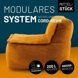 Lumaland Sitzsack Sitzsack-Sofa Modular Cord 54x81x70cm, günstig online kaufen