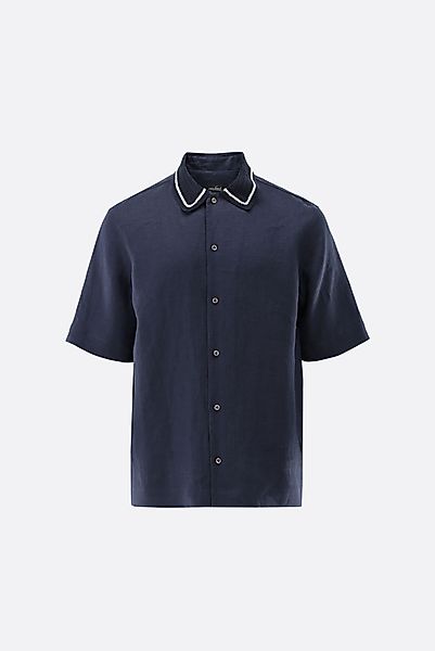 Kurzarmhemd mit Häkel-Kragen aus Leinen günstig online kaufen
