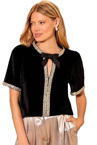 Love & Roses Kurzarmbluse Love & Roses Bluse mit Schleife, Petite (1-tlg) günstig online kaufen