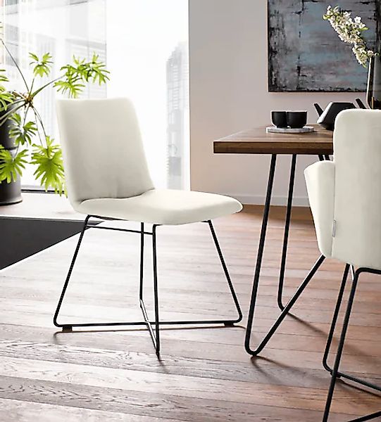 W.SCHILLIG Polsterstuhl »jakob« () mit Drahtrohrgestell in Schwarz pulverbe günstig online kaufen