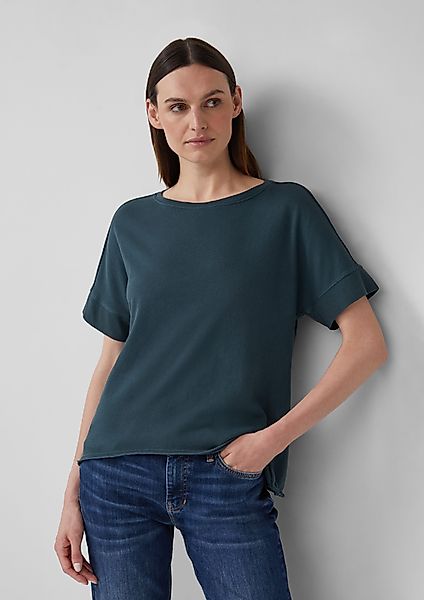 s.Oliver Shirttop Gewaschenes T-Shirt mit Ziernähten günstig online kaufen